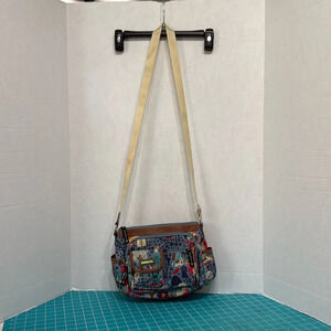 Lily Bloom Libby Hobo bag crossbody Who Let The Dogs Out Style 21RPF86BL